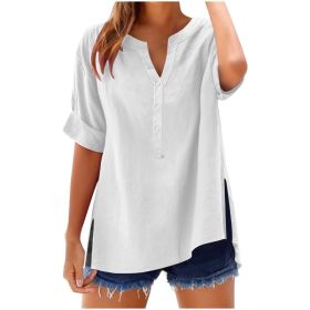 European And American Women's Fashion Versatile Top (Option: White-S)