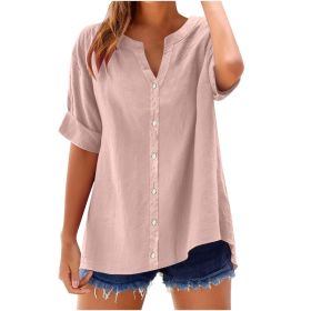 European And American Women's Fashion Versatile Top (Option: Pink-L)